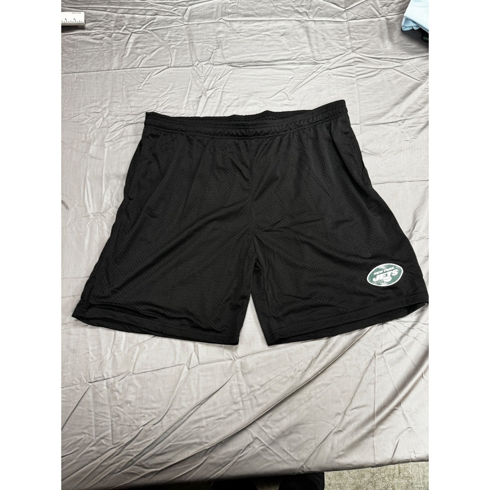 Fanatics NFL New York Jets Mens Black Mesh Athletic Shorts 3XLT NWT